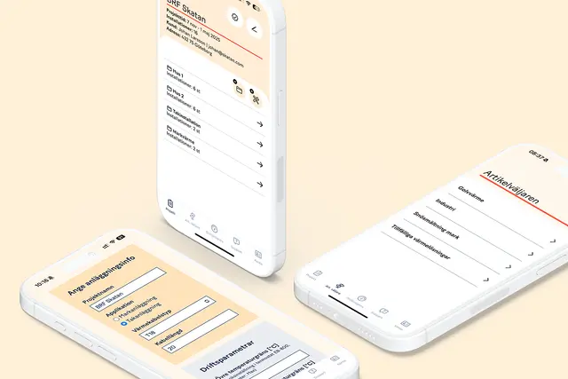 Garantera app mockups