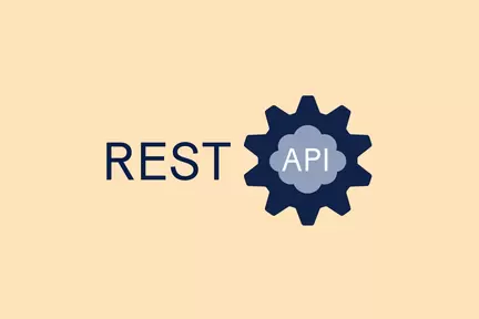 REST-API-logotyp på gul bakgrund