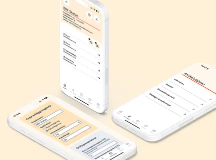 Garantera app mockups